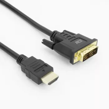 ACT AK3734 video cable adapter 1 m HDMI Type A (Standard) DVI-D Black
