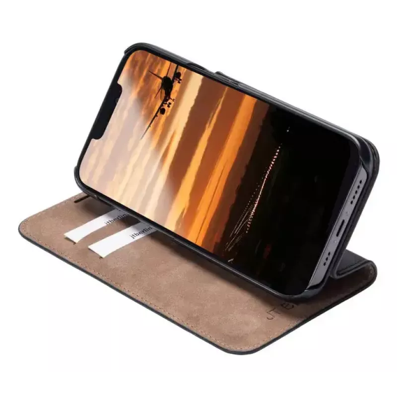 Wallet case JT BERLIN 11106 for iPhone 16E 15.4 cm Black