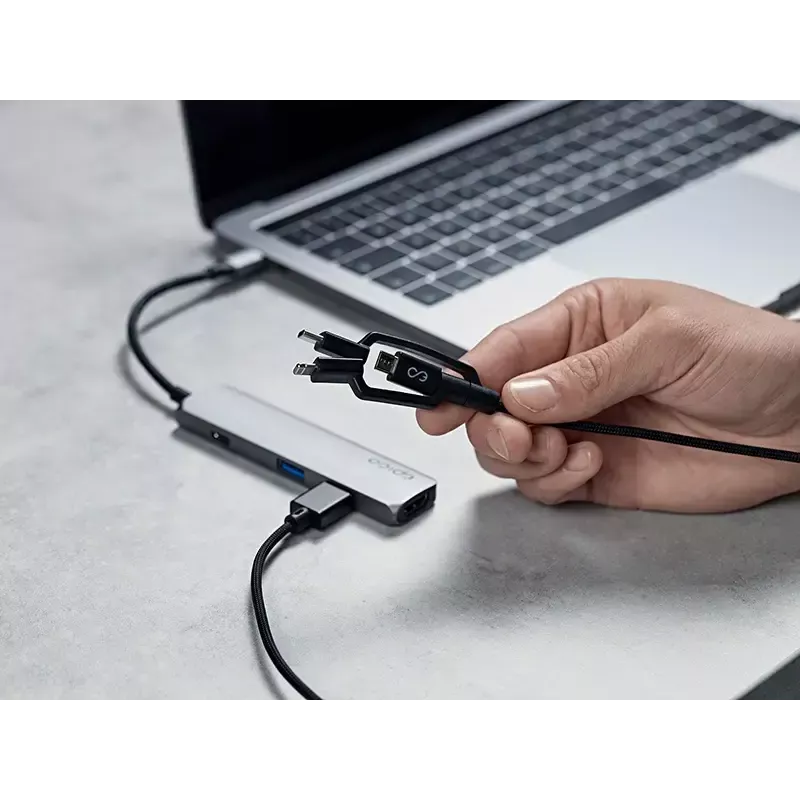 USB A to USB C / Micro-USB B / Lightning 3-in-1 cable 1.2 m Epico