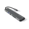 Interface hub Epico 9915112100080 — USB Type-C host, HDMI, USB 2.0, USB Type-C, MicroSD/SD card reader, aluminium/TPU, grey