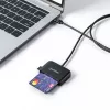 Manhattan USB-C Contact Smart Card Reader with MicroSD slot, USB Type-C Male to Contact Reader Interface and microSDXC, Supports Windows, macOS and Linux, Reads SIM Cards with Adapter, Cable 1m, Black, Three Year Warranty