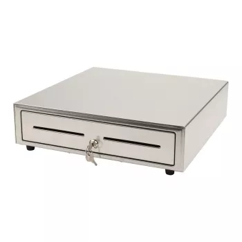 Manual cash drawer Olympia LD 410S, stainless steel housing, 415×410×104 mm, 6.5 kg