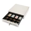 Manual cash drawer Olympia LD 410S, stainless steel housing, 415×410×104 mm, 6.5 kg