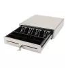 Manual cash drawer Olympia LD 410S, stainless steel housing, 415×410×104 mm, 6.5 kg