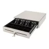 Manual cash drawer Olympia LD 410S, stainless steel housing, 415×410×104 mm, 6.5 kg