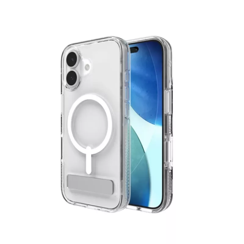 ZAGG Crystal Palace Snap Kickstand Case For Apple iPhone 17, Cover, Apple, iPhone 17, 16 cm (6.3 inch), Transparent