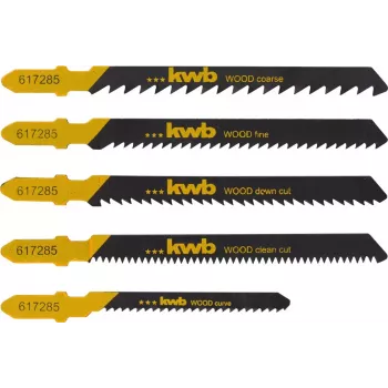 Jigsaw blade KWB 617285 High carbon steel 5 pcs
