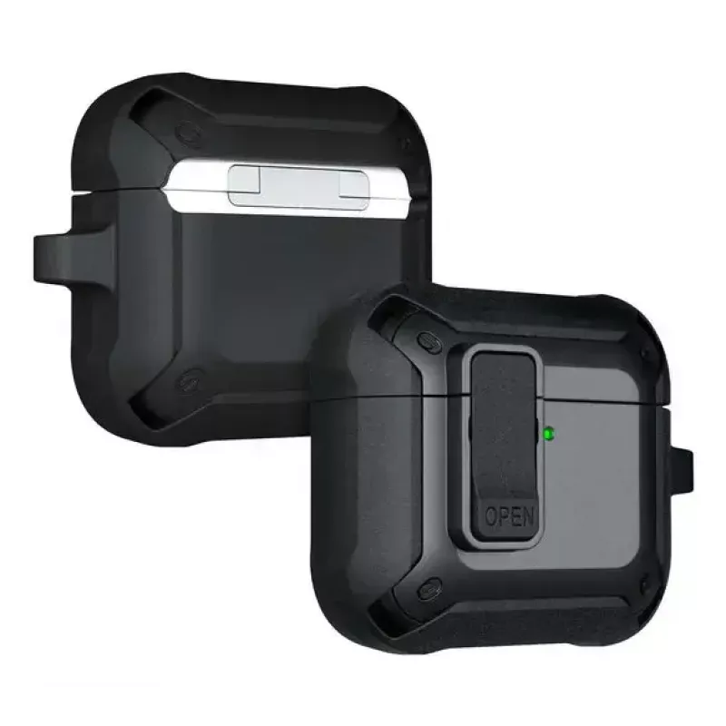 Protective case for AirPods 4 LAUT ZENTRY — Polycarbonate + TPU, Black