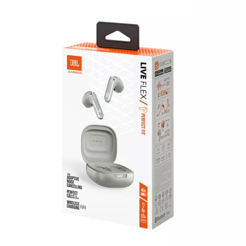 JBL LIVE FLEX Headset Wireless In-ear Calls/Music Bluetooth Silver