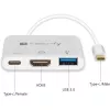 Techly IADAP USB31-HDMIPTY laptop dock/port replicator Wired USB 3.2 Gen 1 (3.1 Gen 1) Type-C Silver