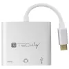 Techly IADAP USB31-HDMIPTY laptop dock/port replicator Wired USB 3.2 Gen 1 (3.1 Gen 1) Type-C Silver