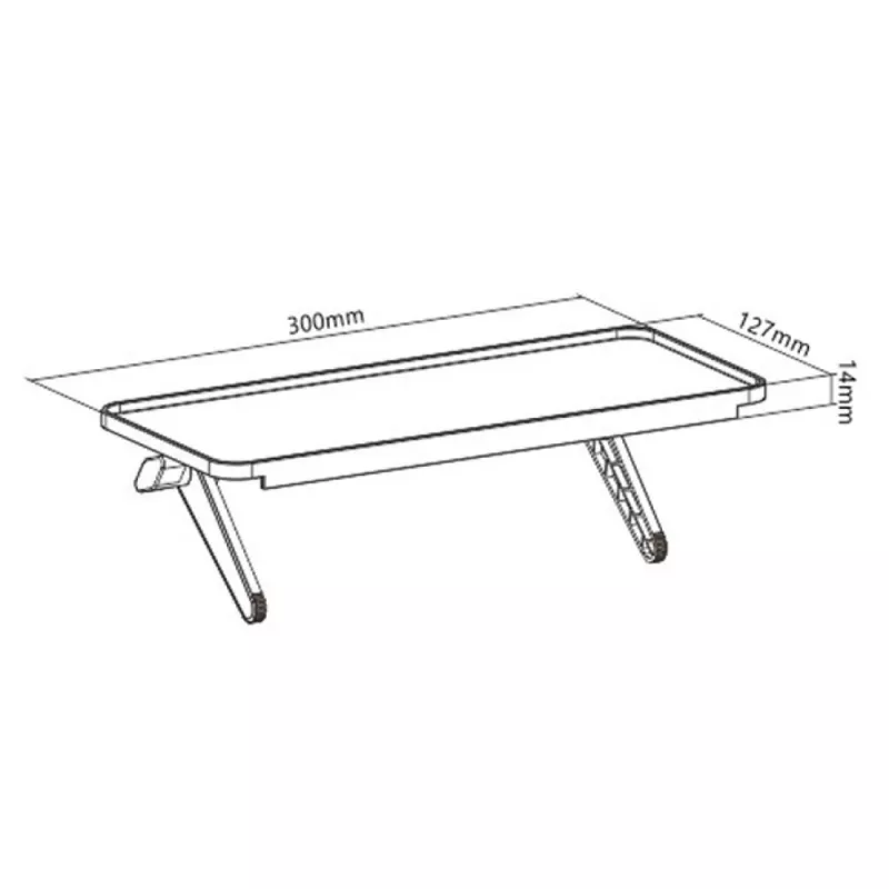Techly ICA-DRS 902 AV equipment shelf Black Plastic