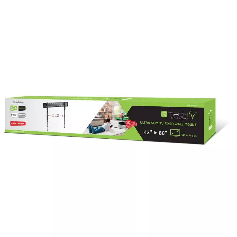 Techly ICA-PLB 736F TV mount/stand 2.03 m (80 inch) Black
