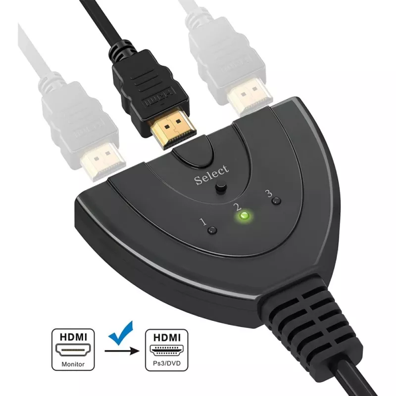 Techly IDATA HDMI-3F30 video switch