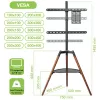 Techly ICA-TR58 TV mount/stand 165.1 cm (65 inch) Black, Wood