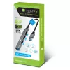 Techly IUSB32-HUB4A-3U2SLS laptop dock/port replicator Wired USB 3.2 Gen 1 (3.1 Gen 1) Type-A Grey