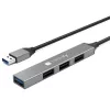 Techly IUSB32-HUB4A-3U2SLS laptop dock/port replicator Wired USB 3.2 Gen 1 (3.1 Gen 1) Type-A Grey