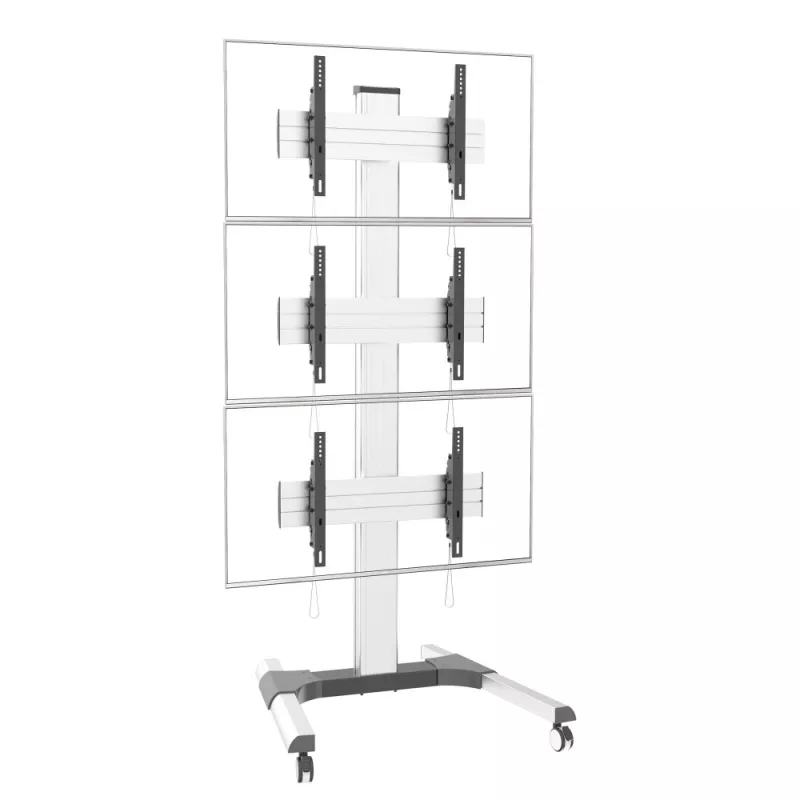 Techly Floor Stand for 3 LCD/LED TVs 32-55 inch for Video Wall