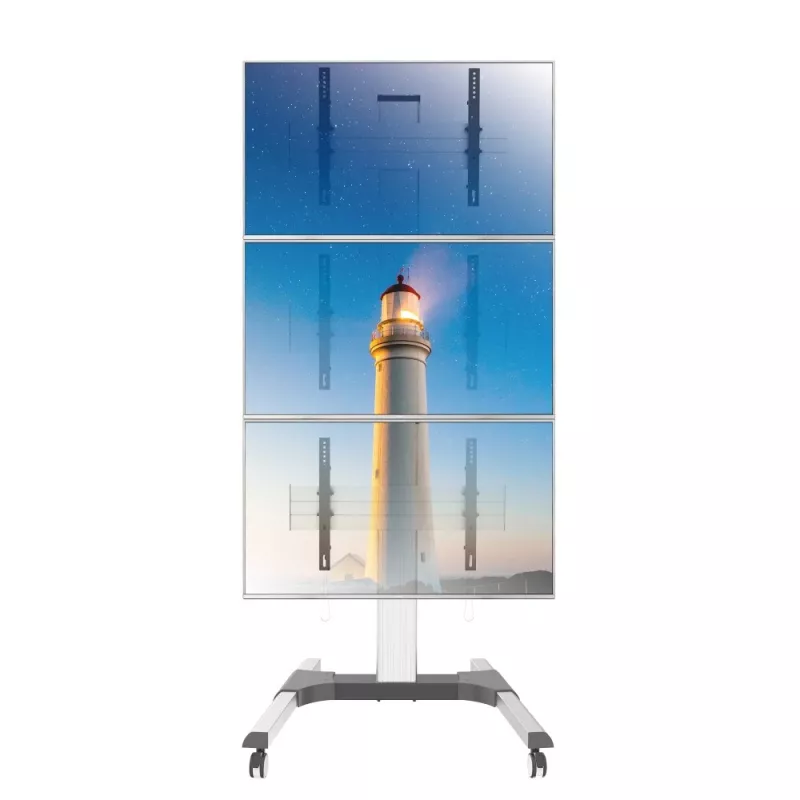 Techly Floor Stand for 3 LCD/LED TVs 32-55 inch for Video Wall