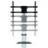 Techly Floor Stand with Shelf Trolley TV LCD/LED 37-86 inch, 200 x 200 mm, 600 x 400 mm, -10 - 5°, 180°, Aluminium, Plastic, Steel, Black, Grey
