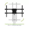Techly Floor Stand with Shelf Trolley TV LCD/LED 37-86 inch, 200 x 200 mm, 600 x 400 mm, -10 - 5°, 180°, Aluminium, Plastic, Steel, Black, Grey