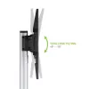 Techly Floor Stand with Shelf Trolley TV LCD/LED 37-86 inch, 200 x 200 mm, 600 x 400 mm, -10 - 5°, 180°, Aluminium, Plastic, Steel, Black, Grey