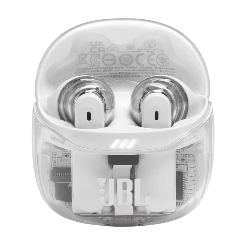 Headset JBL Tune Flex 2 Ghost Edition — True Wireless (TWS) in-ear, Bluetooth, 20–20000 Hz, White