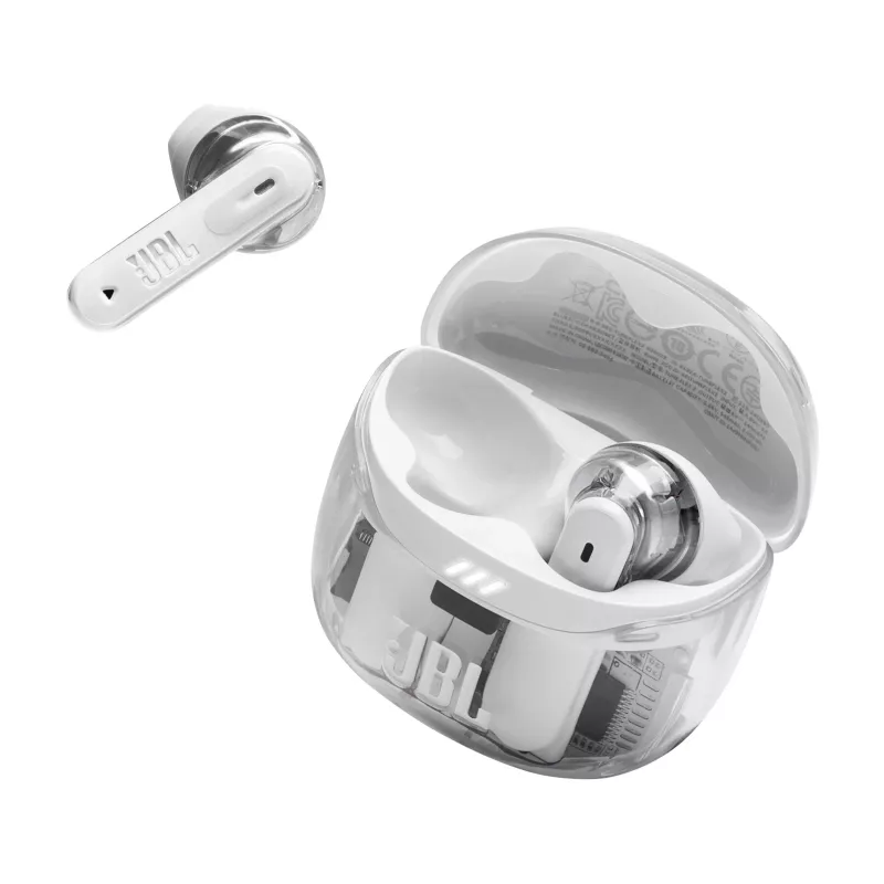 Headset JBL Tune Flex 2 Ghost Edition — True Wireless (TWS) in-ear, Bluetooth, 20–20000 Hz, White