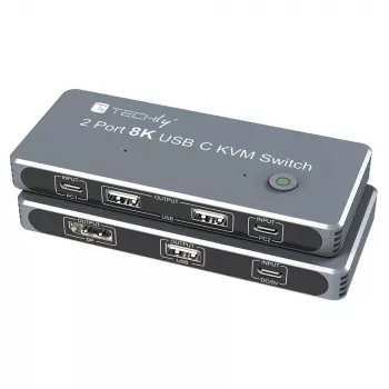 Techly IDATA KVM-DPC8K KVM switch Grey