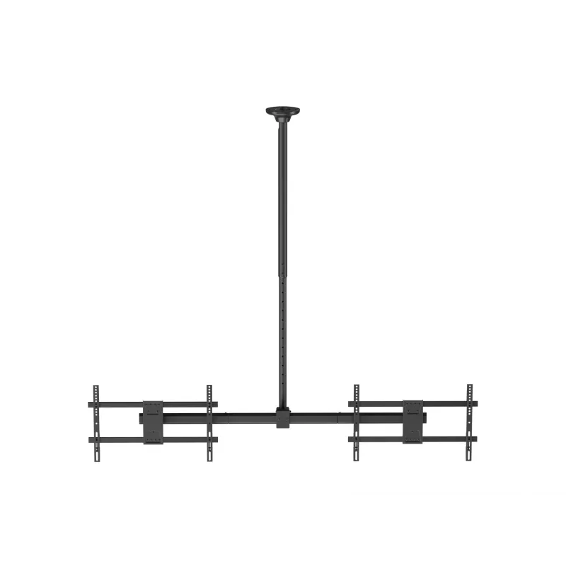 Ceiling mount for dual screens EQUIP 32 inch–60 inch (VESA 200x200–600x400, max 80 kg, swivel ±180°), black