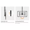 Ceiling mount for dual screens EQUIP 32 inch–60 inch (VESA 200x200–600x400, max 80 kg, swivel ±180°), black