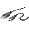 USB 2.0 data cable Renkforce RF-4080792, USB A to Mini-USB B, 1 m, Black
