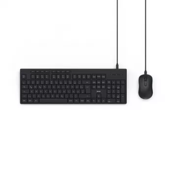 Hama CKM-200 keyboard Mouse included Home/Office USB QWERTZ German Black