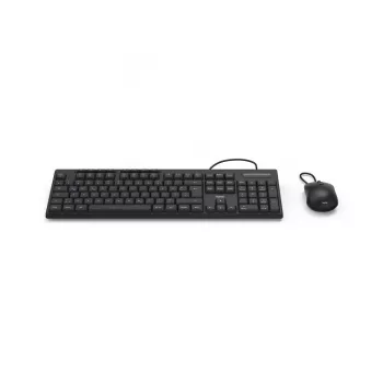 Hama CKM-200 keyboard Mouse included Home/Office USB QWERTZ German Black