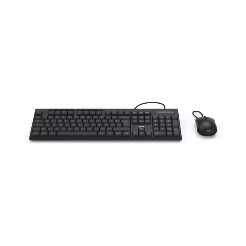Hama CKM-200 keyboard Mouse included Home/Office USB QWERTZ German Black
