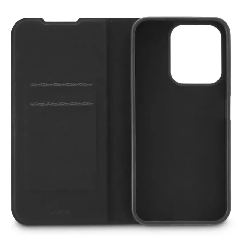 Folio phone case HAMA Daily Protect for Xiaomi Redmi 15C — fits 17.5 cm (6.9 inch), black, 2 card pockets, desktop stand