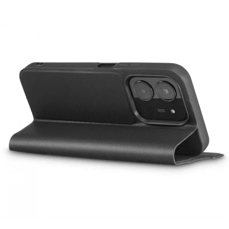 Folio phone case HAMA Daily Protect for Xiaomi Redmi 15C — fits 17.5 cm (6.9 inch), black, 2 card pockets, desktop stand