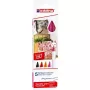 Felt pens Edding 4600 set — 5 colours (Black, Crimson, Orange, Pink, Red), bullet tip