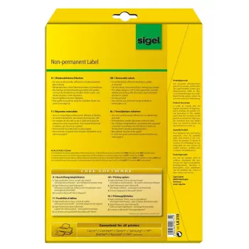 Self-adhesive label Sigel LA210 Rounded rectangle Removable