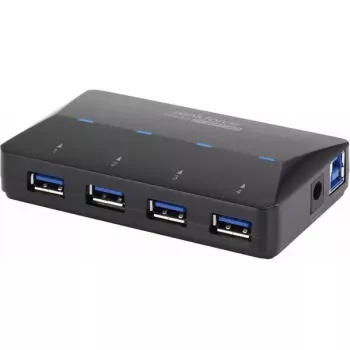 Interface Hub Renkforce RF-3806031 USB 3.2 Gen 1 Type-B Black