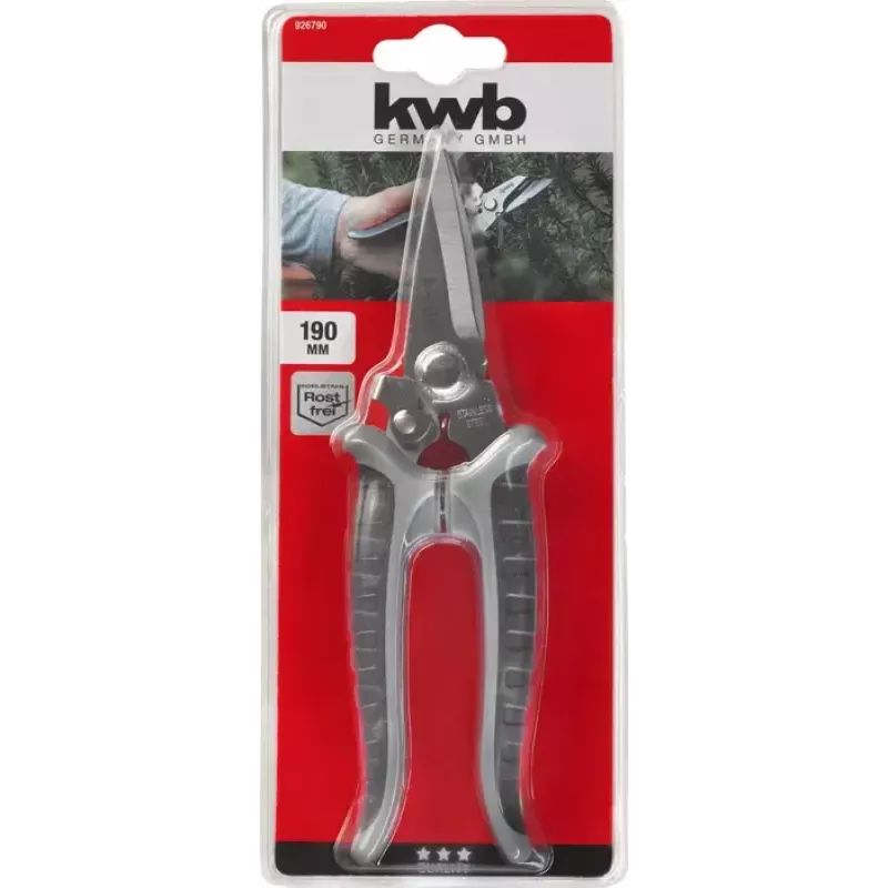 Grass shear KWB 926790 long handle straight blade 190 mm