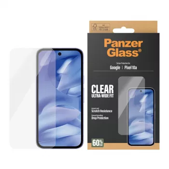 Screen protector PanzerGlass for Google Pixel 10a 5G — Ultra-Wide Fit, PET, scratch and shock resistant, transparent