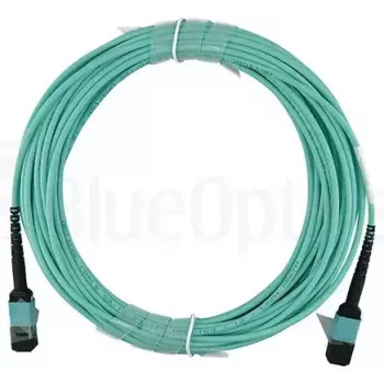 Fibre optic cable BlueOptics CBX-STC012BPF-MXXN-MXXN-020M-MTP OM4 20m Turquoise