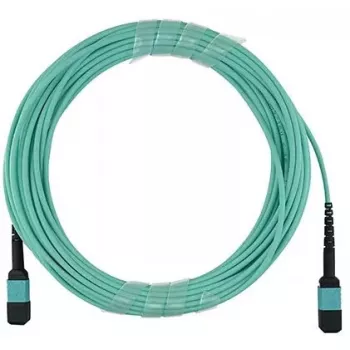 Fibre optic cable BlueOptics CBX-STC012BPF-MXXN-MXXN-020M-MTP OM4 20m Turquoise