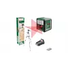 Laser level Bosch Quigo Plus Uni 0603663602 — compact cross-line layout with tripod included