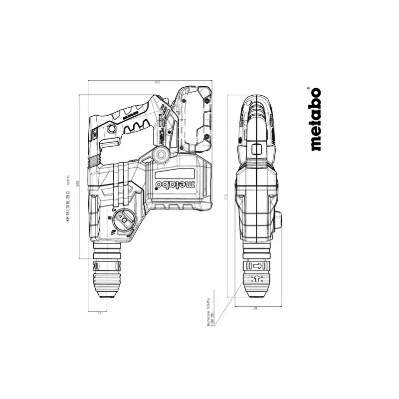 Hammer Drill Metabo KH 18 LTX BL 28 Q 1000 RPM SDS Plus