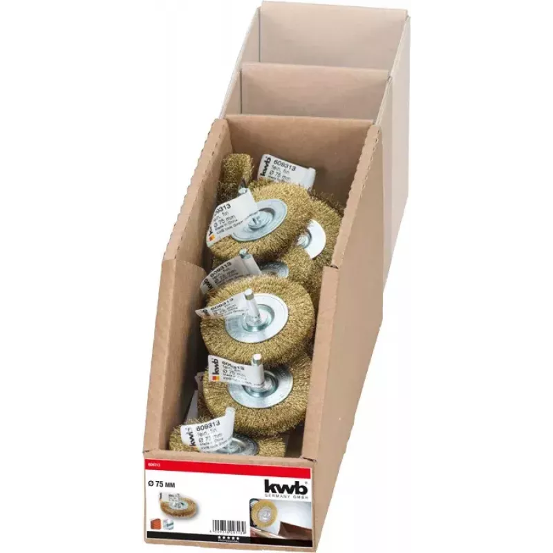 Wire wheel KWB 609313 7.5 cm 15 pcs Shank diameter 6 mm