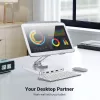 Techly 8-in-1 USB-C Hub Docking Station Tablet Stand, Tablet stand, Silver, Aluminium, 360°, USB 3.2 Gen 1 (3.1 Gen 1) Type-C, 5000 Mbit/s
