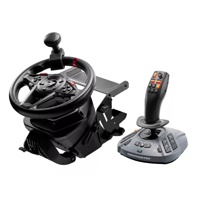 Thrustmaster T128 SimTask Farming Pack Black Steering wheel + pedals + shifter PC, PlayStation 4, PlayStation 5