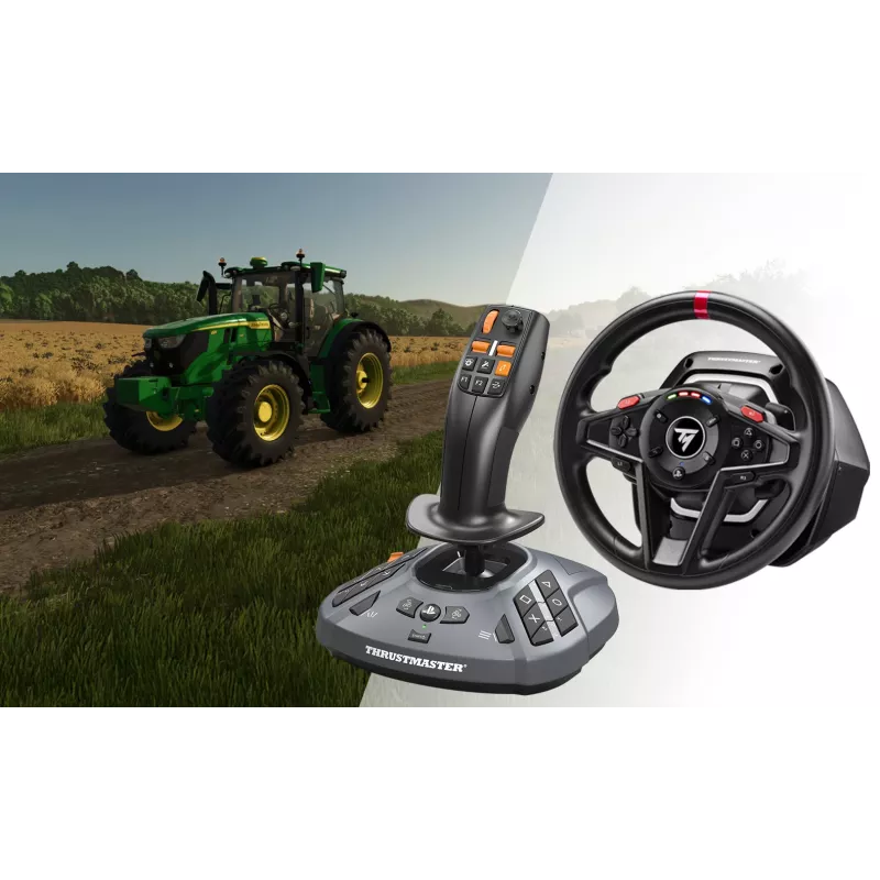 Thrustmaster T128 SimTask Farming Pack Black Steering wheel + pedals + shifter PC, PlayStation 4, PlayStation 5